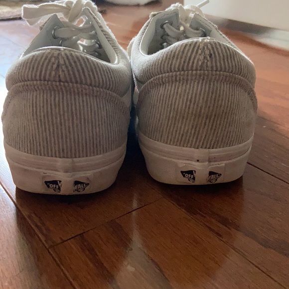 Gray Striped Old Skool Vans - Picture 2 of 5